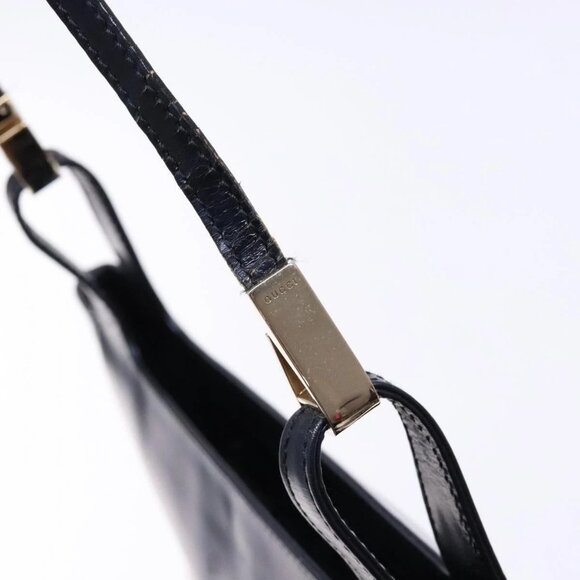 GUCCI Shoulder Bag Enamel Navy Silver Auth bs28873 - Picture 9 of 16